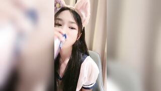♆[シャオエン] デブ豚がご飯を漏らす!ネットセレブ顔の女神～ストッキング～オナニー用小道具～激しくファック【某部屋オリジナル版】 china (3)