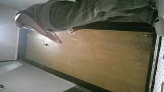 【絶妙なトイレショット】パノラマレンズが後ろから桃形の光景を捉え、下痢をしながら体を拭く美しい女性を映し出します ipcam (3)