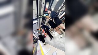 大ニュース！【トップ＆タッチ】ボディコンスカートを履いたハイスペックなお姉さん2人にトップして、激しくタッチ ipcam