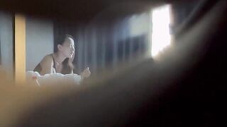 ✅のぞき穴から覗く✅ゲーミングホテルで大学生たちがセックスしているのをドアから覗く✅ china (7)