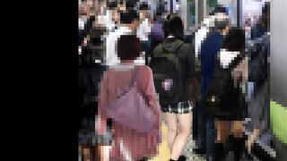 【電車痴漢】パイパン美少女に無情中出し痴漢！美巨乳責めでヌレヌレワレメに肉棒挿入中出し jvip