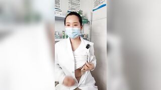 √ 病院に潜む巨乳淫乱娘 [台湾] 超一流の美乳：病院の薬局でオナニー china 3
