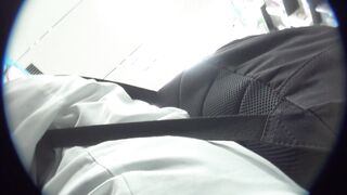 ポニテの美少女JK☆眩しすぎる可愛さの乙女を追跡！生パン拝借☆etc voyeur jp 160526 01